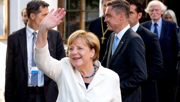 Канцлер Германии Ангела Меркель в Таллине, август 2016