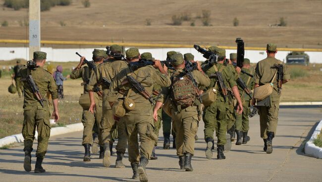 Военнослужащие на полигоне Дальний в Дагестане. Архивное фото