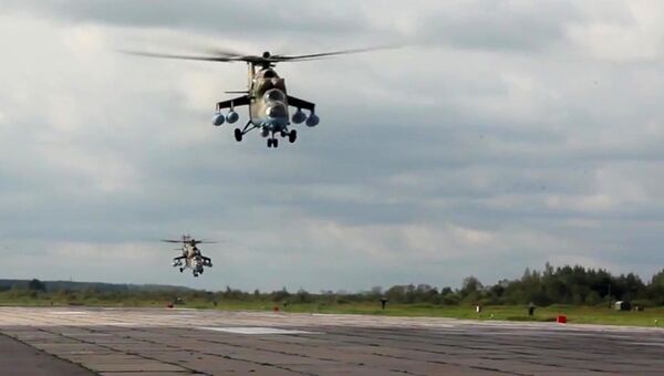 Перебазирование вертолетов армейской авиации Западного военного округа на оперативные аэродромы