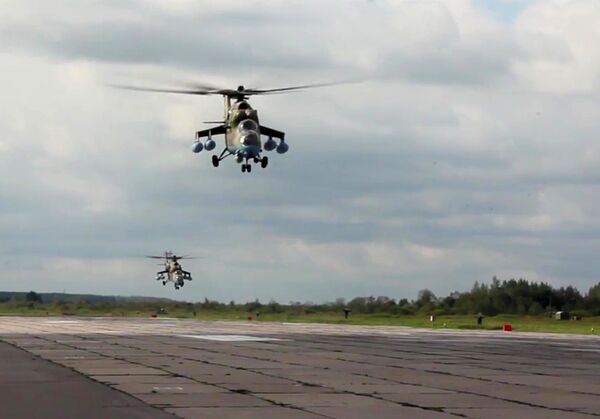 Перебазирование вертолетов армейской авиации Западного военного округа (ЗВО) на оперативные аэродромы