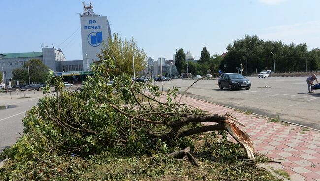 Последствия урагана в Грозном