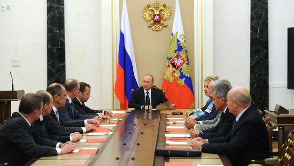 Президент РФ В. Путин провел заседание Совбеза РФ. 29 августа 2016