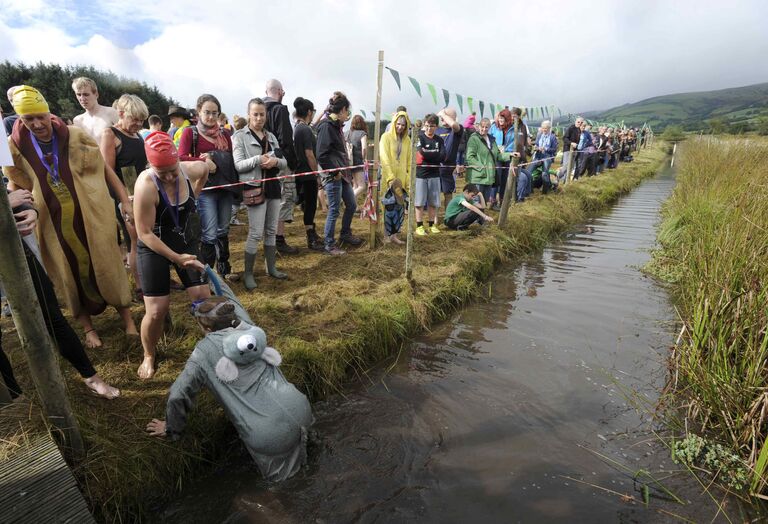 Чемпионат по нырянию в болото в Великобритании (World Bog Snorkelling Championship)