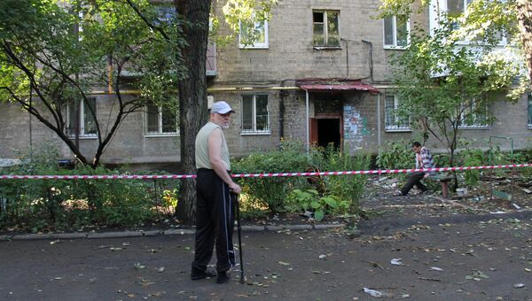 Последствия обстрела Донецка. 30 августа 2016