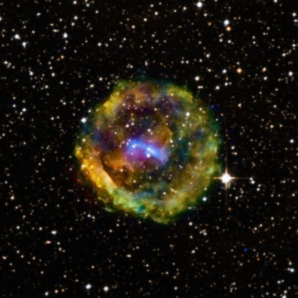 G11.2-0.3 - остаток сверхновой, вспыхнувшей в созвездии Стрельца снятая телескопом Чандра