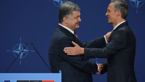 Президент Украины Петр Порошенко (слева) и генеральный секретарь НАТО Йенс Столтенберг. Архивное фото