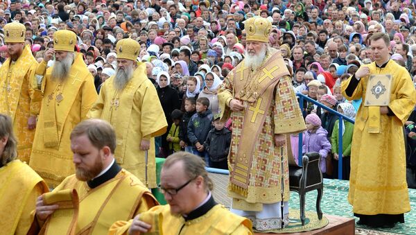 Визит патриарха Кирилла на Алтай. Архивное фото