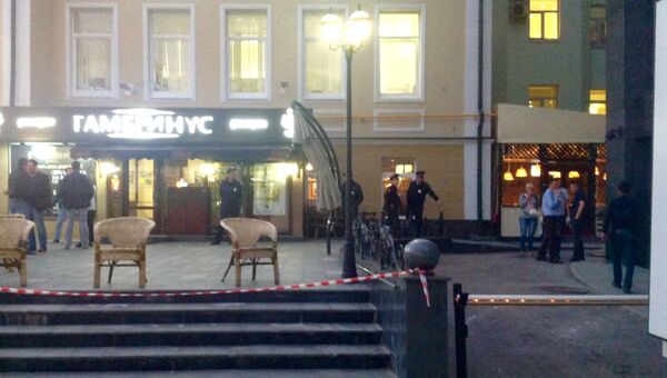 Ресторан Гамбринус в Москве, где прошла эвакуация из-за сообщения о бомбе