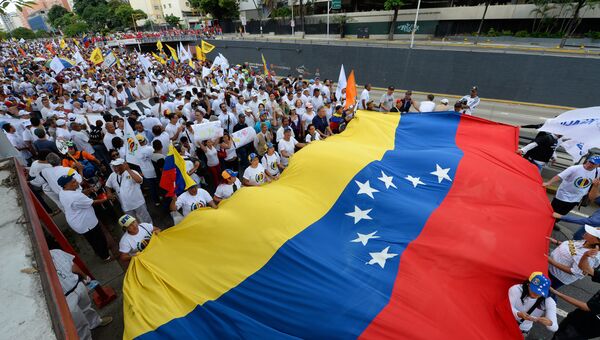 Марш оппозиции в Каракасе. Архивное фото