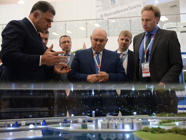 Первый заместитель министра сельского хозяйства РФ Джамбулат Хатуов на выставке Восточного экономического форума во Владивостоке