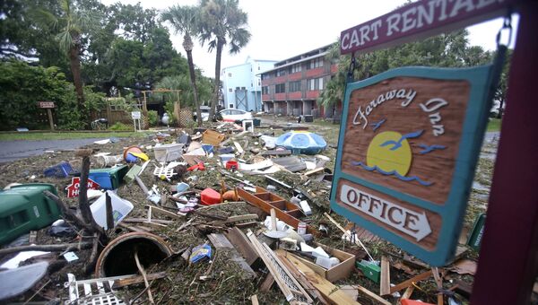 Последствия урагана Эрмин, обрушившегося на побережье Флориды. 2 сентября 2016