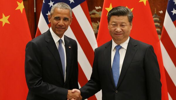 Президент США Барак Обама и председатель КНР Си Цзиньпин в Ханчжоу, Китай КНР