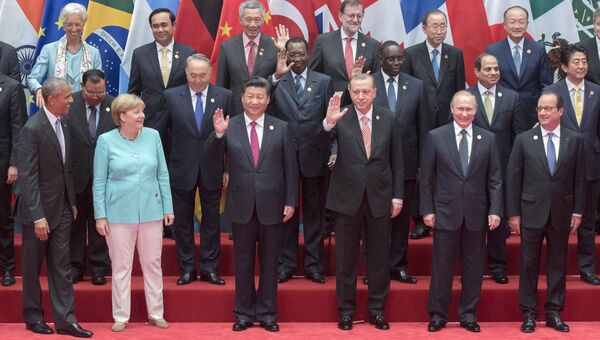 Фотографирование глав делегаций государств-участников Группы двадцати G20