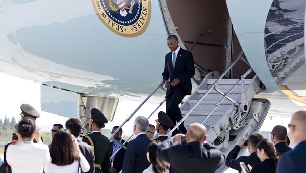 Президент США Барак Обама в аэропорту Ханчжоу. 3 сентября 2016