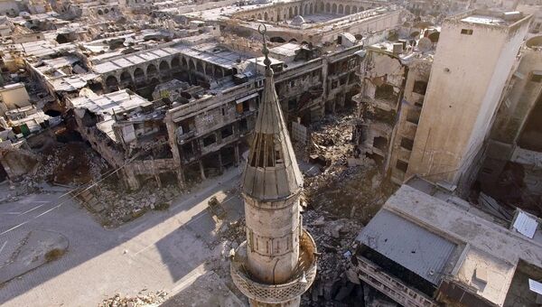 Восточные кварталы Алеппо, захваченные боевиками. Архивное фото