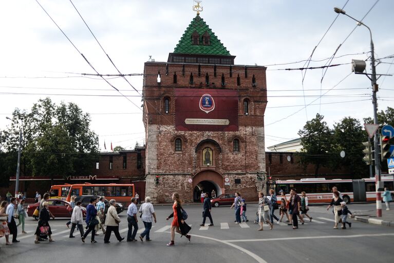 Дмитровская (Дмитриевская) башня Нижегородского Кремля в Нижнем Новгороде