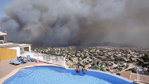 Лесной пожар в Испании. Архивное фото