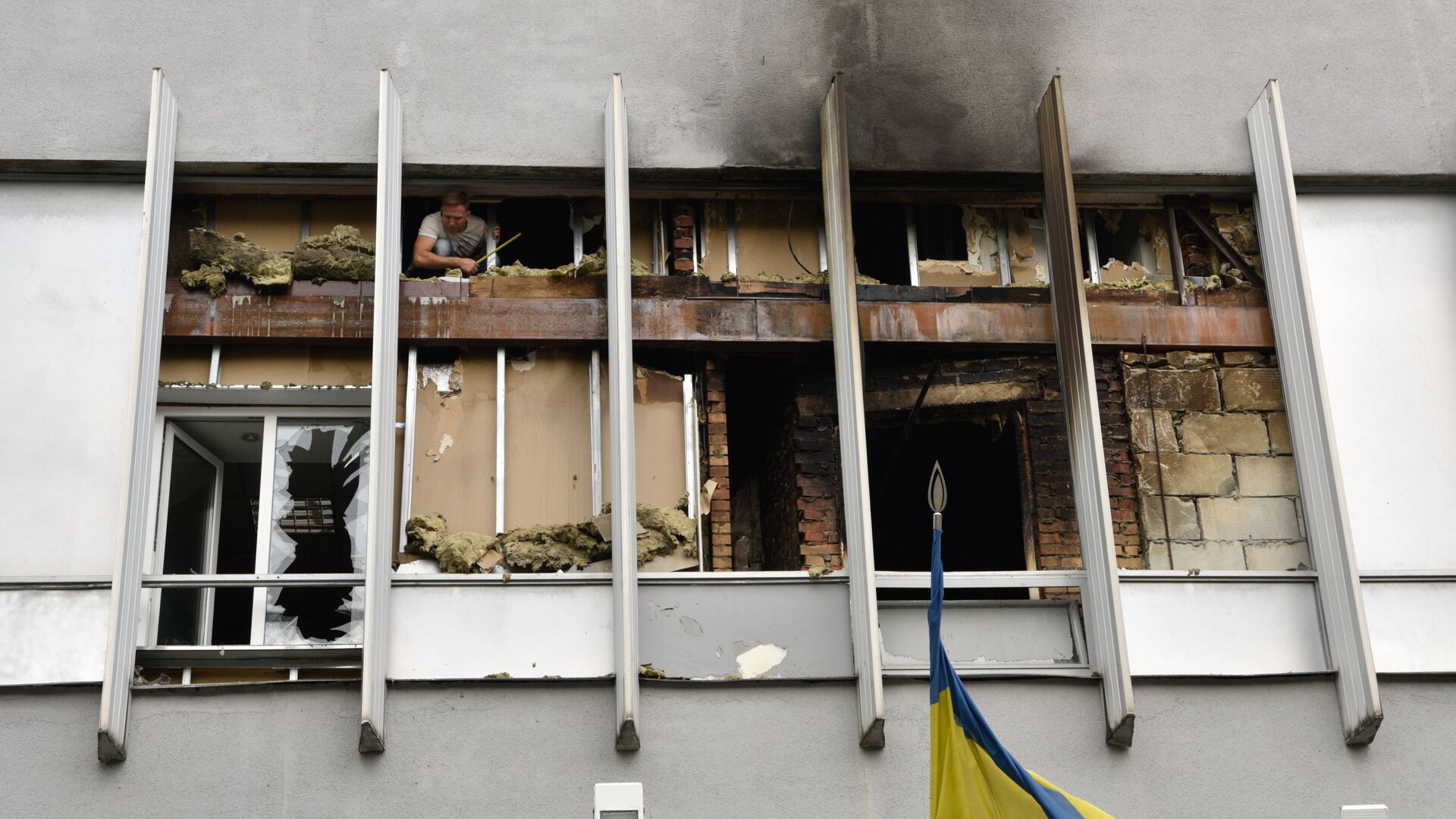 Разрушения в здании в Киеве. Архивное фото - РИА Новости, 1920, 25.11.2023