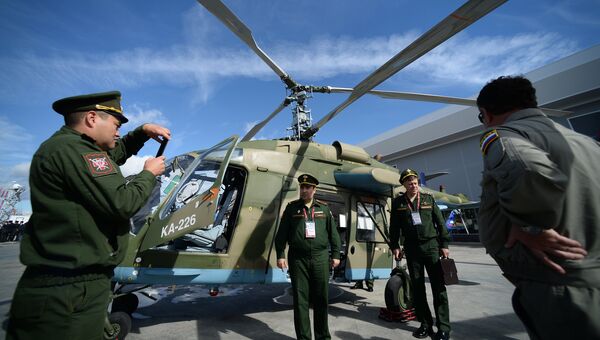 Легкий многоцелевой вертолет Ка-226Т на открытии Международного военно-технического форума АРМИЯ-2016