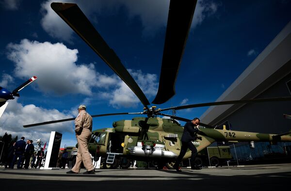Многоцелевой вертолет Mи-17В-5 на экспозиции Международного военно-технического форума АРМИЯ-2016