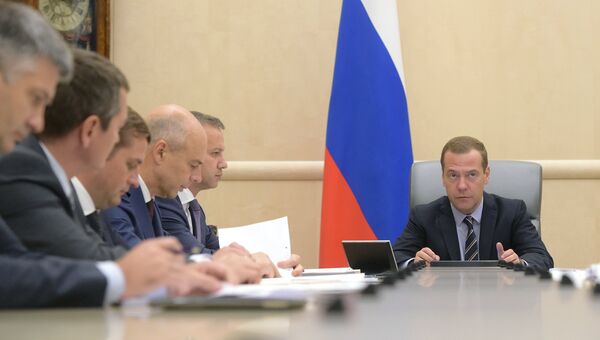 Дмитрий Медведев на совещании о расходах бюджета в части агропромышленного и рыбохозяйственного комплексов. 6 сентября 2016