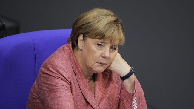 Канцлер Германии Ангела Меркель во время заседания бундестага в Берлине. Архивное фото