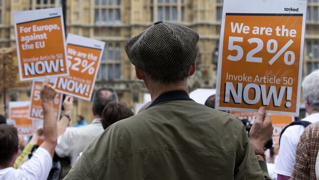 Акция протеста против результатов Brexit в Лондоне. Архивное фото