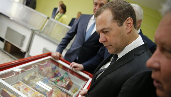 Рабочая поездка премьер-министра РФ Д. Медведева. Архивное фото