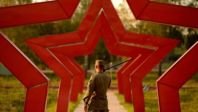 Во время демонстрационного показа военной техники на полигоне Алабино на Международном военно-техническом форуме АРМИЯ-2016