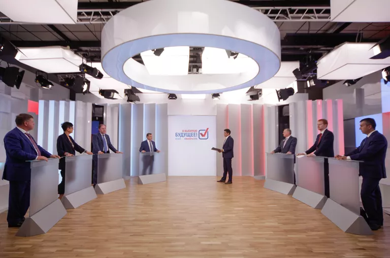 Предвыборные теледебаты кандидатов в депутаты Госдумы VII созыва на канале Москва 24. 31 августа 2016 года Предвыборные теледебаты кандидатов в депутаты Госдумы VII созыва на канале Москва 24. 31 августа 2016 года