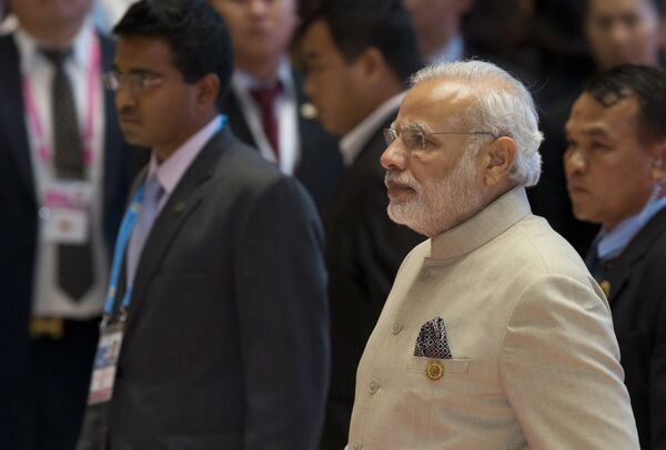 Премьер-министр Индии Нарендра Моди на саммите АСЕАН в Лаосе