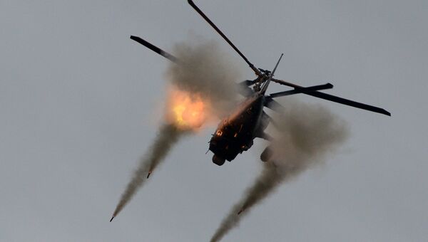 Вертолет огневой поддержки Ка-52 Аллигатор. Архивное фото
