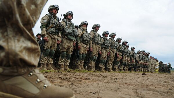 Военнослужащие вооруженных сил РФ на учениях в Псковской области. Архивное фото