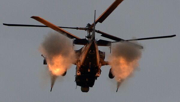 Вертолет огневой поддержки Ка-52 Аллигатор. Архивное фото