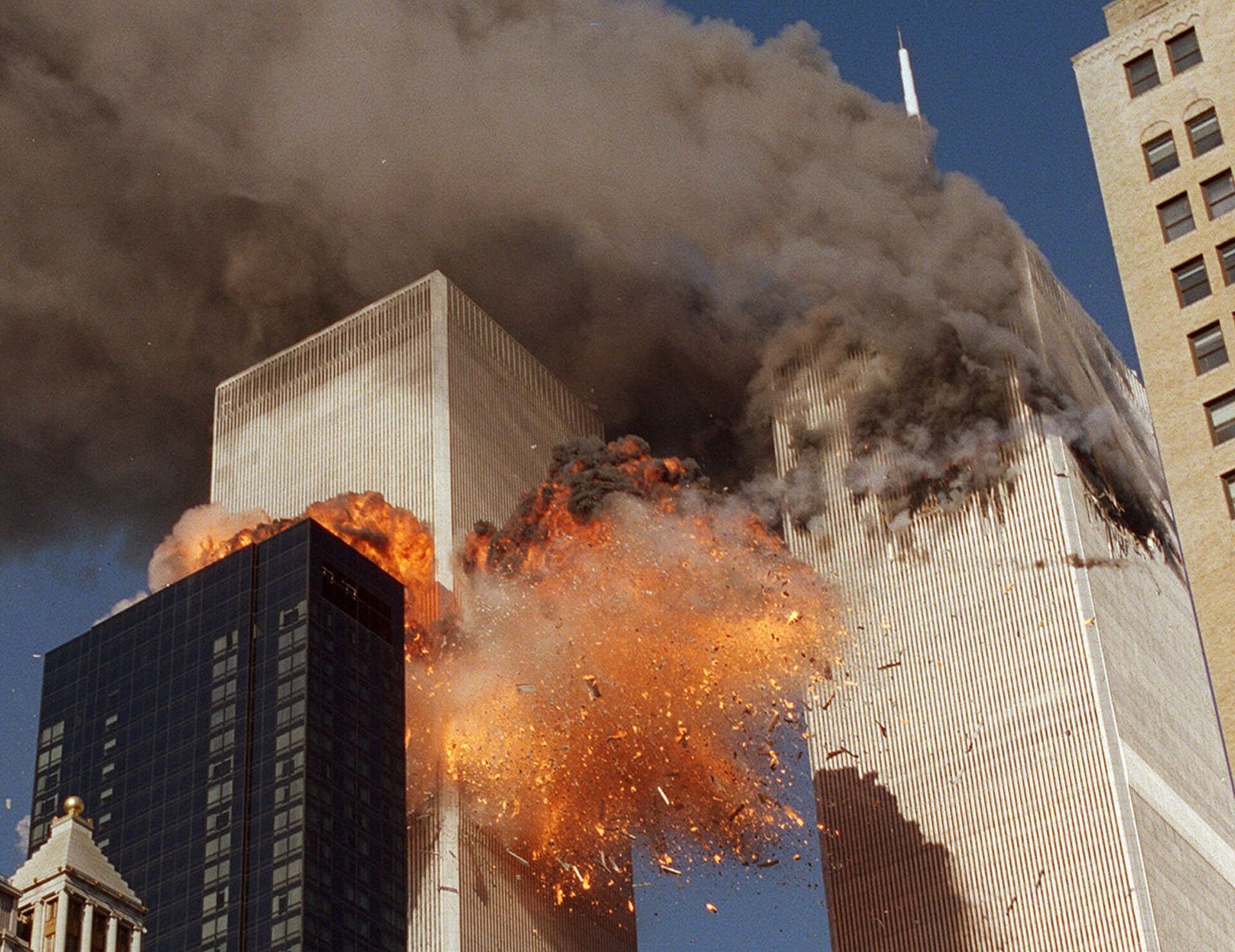 Во время теракта 11 сентября 2001 года в Нью-Йорке - РИА Новости, 1920, 03.09.2021
