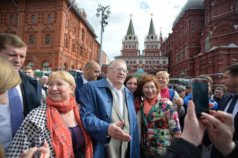 Лидер фракции ЛДПР Владимир Жириновский во время праздничных мероприятий в честь Дня города