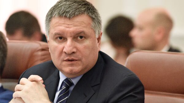 Министр внутренних дел Украины Арсен Аваков на заседании Кабинета министров Украины в Киеве