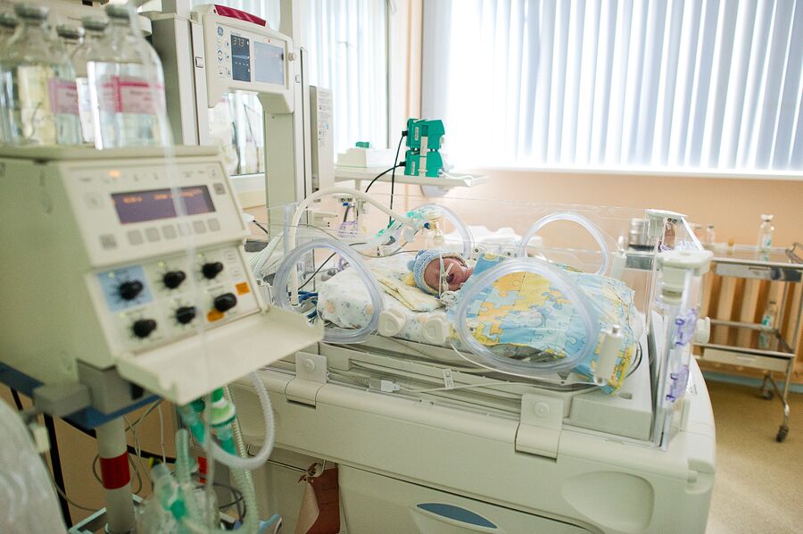 Отделение реанимации и интенсивной терапии для новорожденных в родильном доме №17 в северном административном округе Москвы