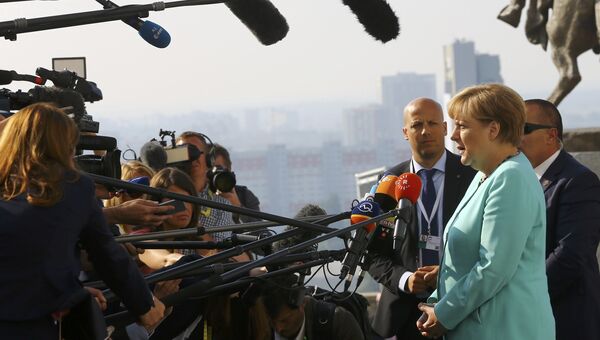 Канцлер Германии Ангела Меркель на саммите ЕС в Братиславе. 16 сентября 2016