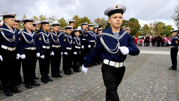 Посвящение в кадеты воспитанников Кронштадтского морского кадетского корпуса