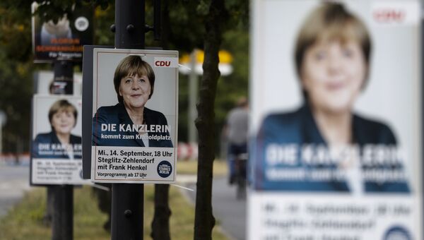 Агитационные плакаты партии ХДС перед выборами в берлинский парламент. 18 сентября 2016