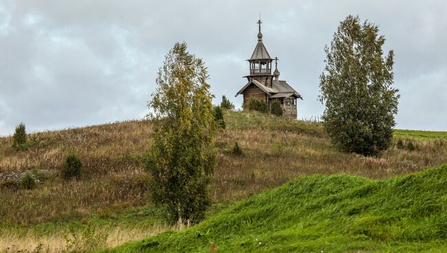 Часовня Спаса Нерукотворного в деревне Вигово в Карелии. Архивное фото