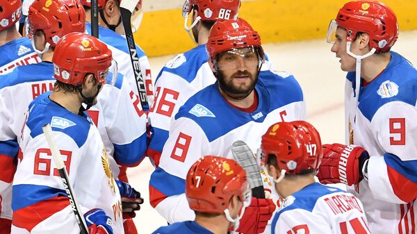 Игроки сборной России на Кубке мира по хоккею