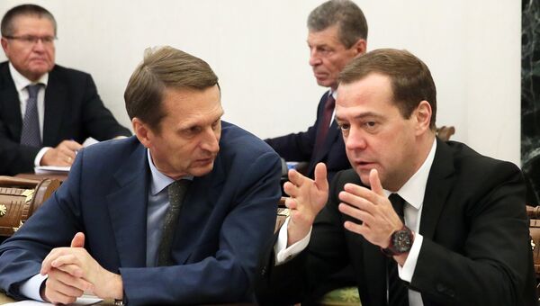 Дмитрий Медведев и Сергей Нарышкин. Архивное фото