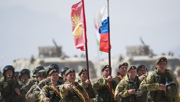 Военнослужащие российской армии во время международных антитеррористических учений. Архивное фото