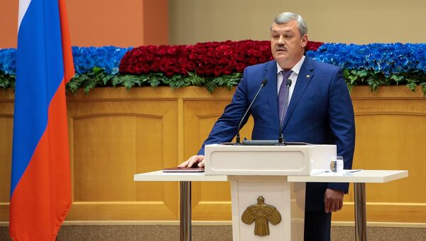 Глава Коми Сергей Гапликов во время церемонии инаугурации. 22 сентября 2016