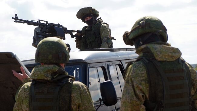 Военные учения на военном полигоне Рощинский. Архивное фото