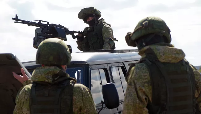 Военные учения на военном полигоне Рощинский. Архивное фото