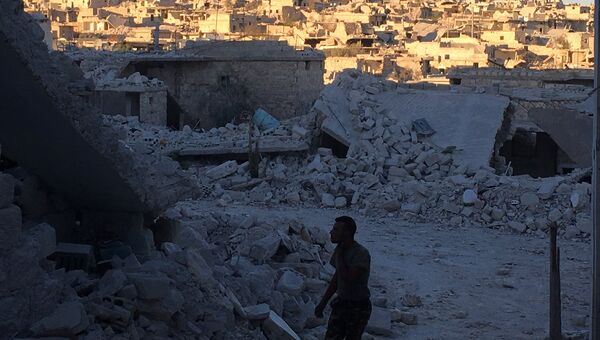 Лагерь Хандарат на северо-востоке Алеппо после освобождения от террористов
