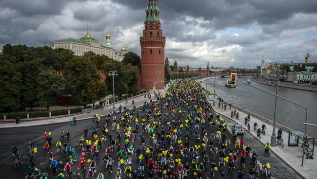 Осенний велопарад в Москве